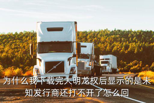 BT手游怎么找发行商，为什么我下载完大明龙权后显示的是未知发行商还打不开了怎么回