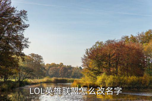 LOL英雄联盟怎么改名字