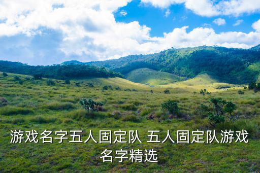 手游固定队五人怎么取名，游戏5人固定队搞笑昵称 适合五个人的游戏名字