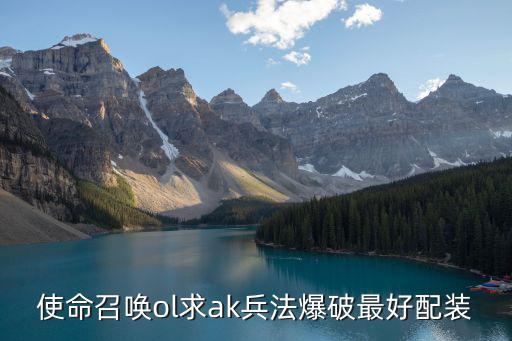 使命召唤ol求ak兵法爆破最好配装