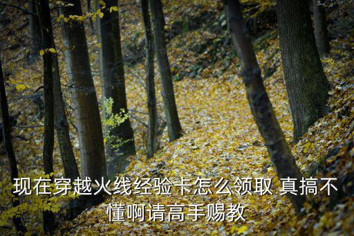 现在穿越火线经验卡怎么领取 真搞不懂啊请高手赐教