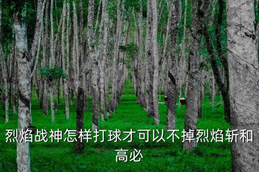 烈焰战神怎样打球才可以不掉烈焰斩和高必