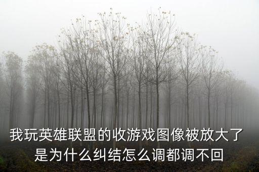 我玩英雄联盟的收游戏图像被放大了 是为什么纠结怎么调都调不回