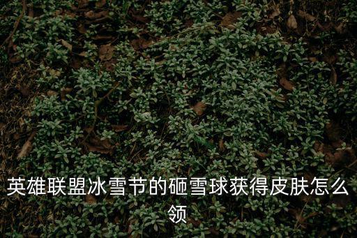 英雄联盟冰雪节的砸雪球获得皮肤怎么领