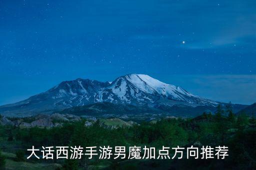 大话西游手游男魔加点方向推荐