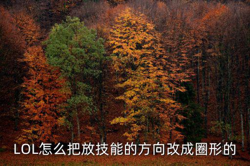 lol手游技能圈怎么设置，LOL怎么把放技能的方向改成圈形的