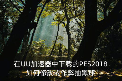 在UU加速器中下载的PES2018如何修改或作弊抽黑球