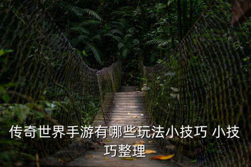 传奇世界手游有哪些玩法小技巧 小技巧整理