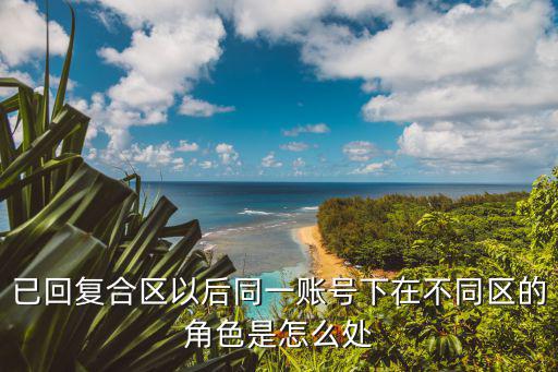 已回复合区以后同一账号下在不同区的角色是怎么处
