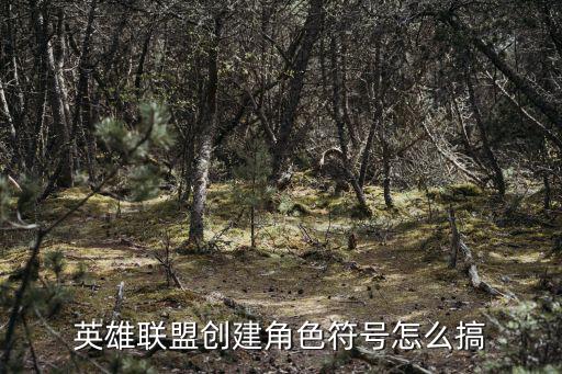 英雄联盟创建角色符号怎么搞