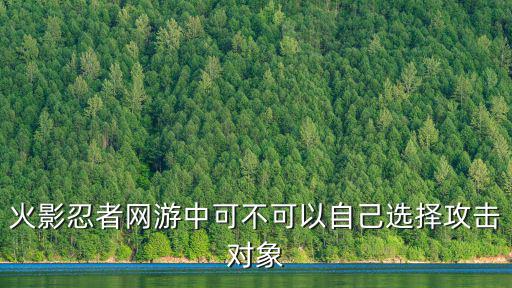 火影忍者网游中可不可以自己选择攻击对象