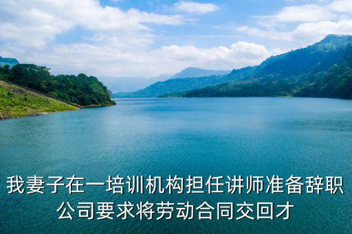 我妻子在一培训机构担任讲师准备辞职公司要求将劳动合同交回才