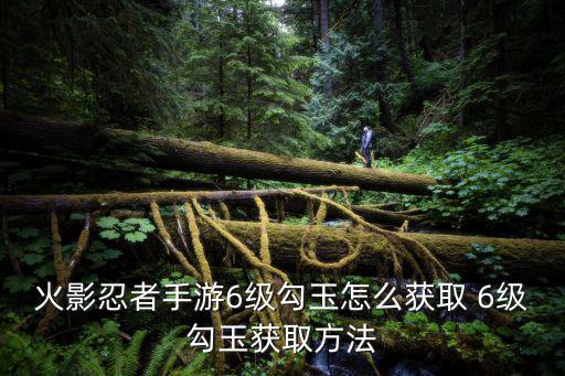 火影忍者手游6级勾玉怎么获取 6级勾玉获取方法