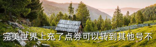 完美世界上充了点劵可以转到其他号不