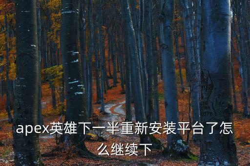 apex英雄下一半重新安装平台了怎么继续下