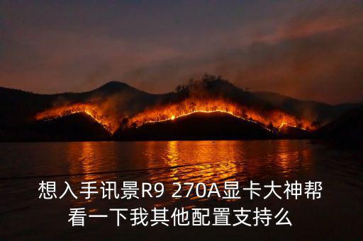 想入手讯景R9 270A显卡大神帮看一下我其他配置支持么