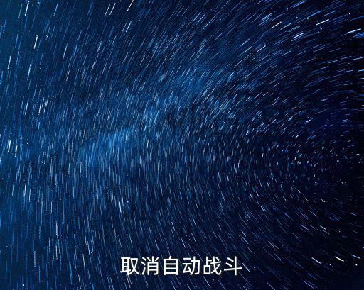 取消自动战斗