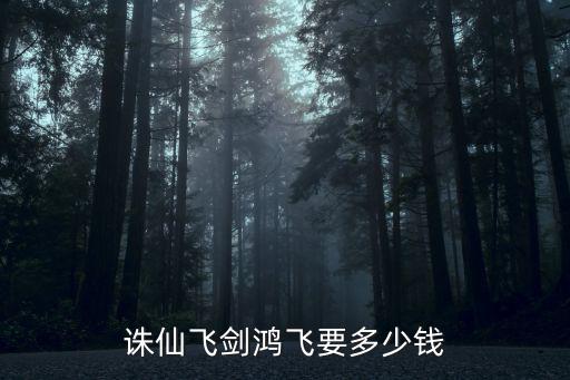 诛仙飞剑鸿飞要多少钱