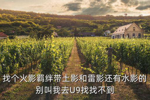 找个火影羁绊带土影和雷影还有水影的别叫我去U9找找不到