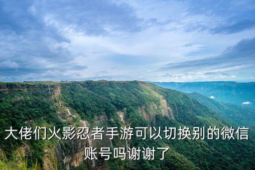 大佬们火影忍者手游可以切换别的微信账号吗谢谢了