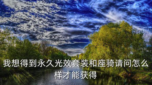 我想得到永久光效套装和座骑请问怎么样才能获得
