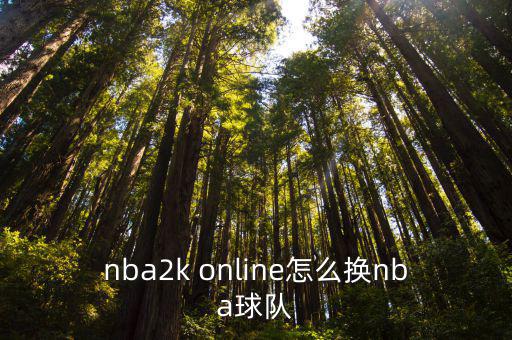 nba2k online怎么换nba球队