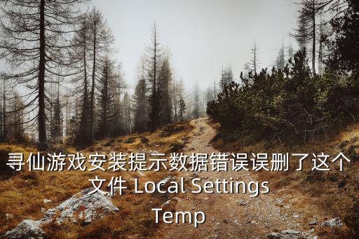 寻仙游戏安装提示数据错误误删了这个文件 Local SettingsTemp