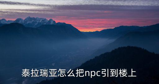 泰拉瑞亚怎么把npc引到楼上