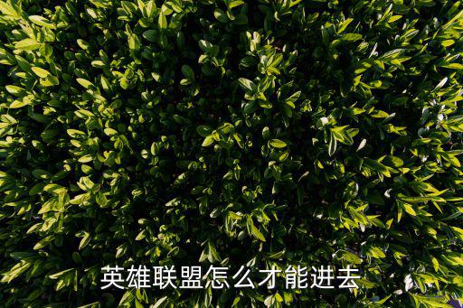 英雄联盟怎么才能进去