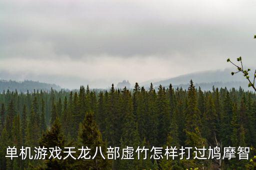 新天龙八部手游虚竹怎么打，单机游戏天龙八部虚竹怎样打过鸠摩智