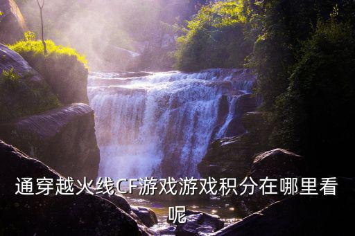 通穿越火线CF游戏游戏积分在哪里看呢