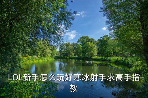 LOL新手怎么玩好寒冰射手求高手指教