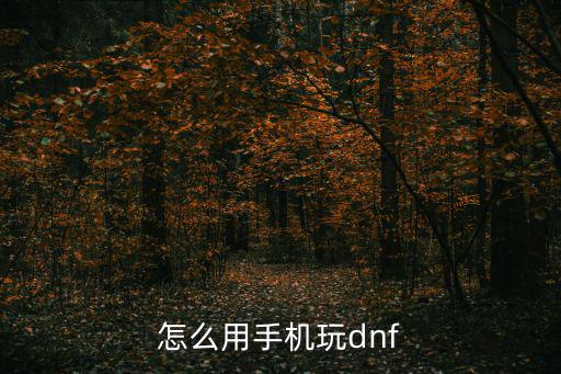 怎么用手机玩dnf