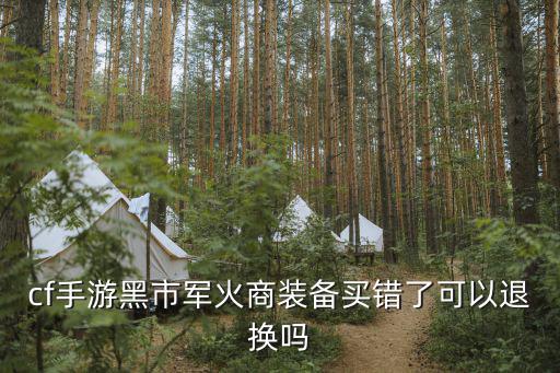 cf手游黑市军火商装备买错了可以退换吗