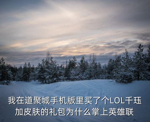 我在道聚城手机版里买了个LOL千珏加皮肤的礼包为什么掌上英雄联