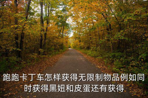 跑跑卡丁车怎样获得无限制物品例如同时获得黑妞和皮蛋还有获得