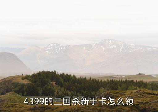 4399的三国杀新手卡怎么领