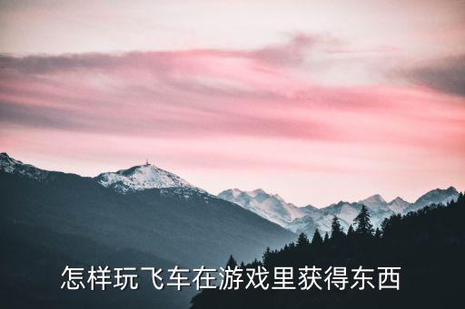 手游飞车无常小黑怎么得，怎样玩飞车在游戏里获得东西