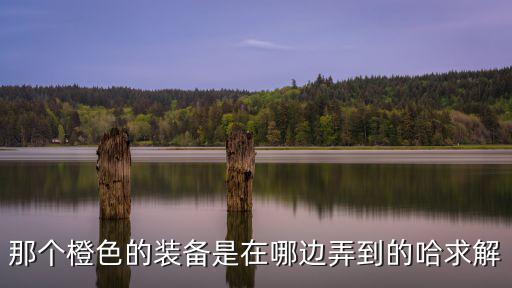 那个橙色的装备是在哪边弄到的哈求解