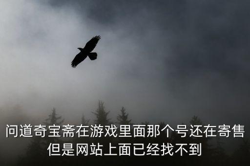 问道手游正版官服聚宝斋怎么没了，问道手游角色在聚宝斋卖能登录吗