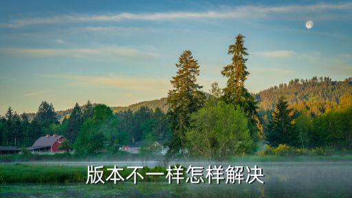 版本不一样怎样解决