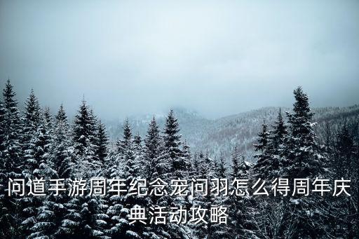 问道手游周年纪念宠问羽怎么得周年庆典活动攻略