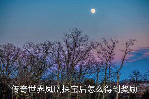 传奇世界凤凰探宝后怎么得到奖励