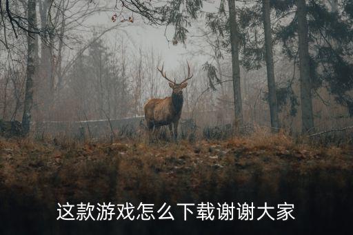 这款游戏怎么下载谢谢大家