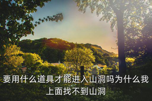 要用什么道具才能进入山洞吗为什么我上面找不到山洞
