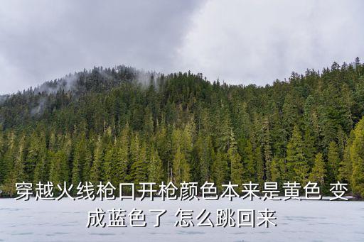 穿越火线枪口开枪颜色本来是黄色 变成蓝色了 怎么跳回来