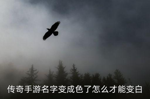 传奇手游名字变成色了怎么才能变白