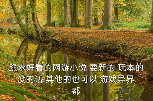 跪求好看的网游小说 要新的 玩本的 没的话 其他的也可以 游戏异界 都
