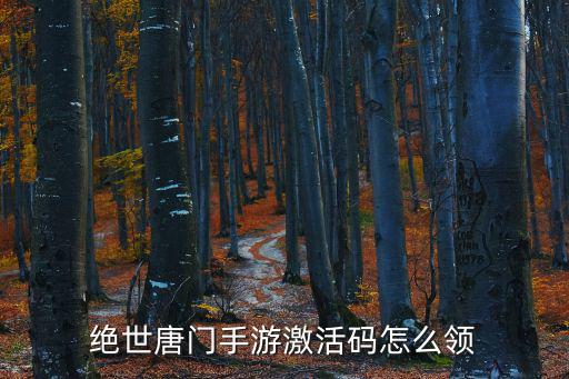 绝世唐门手游激活码怎么领