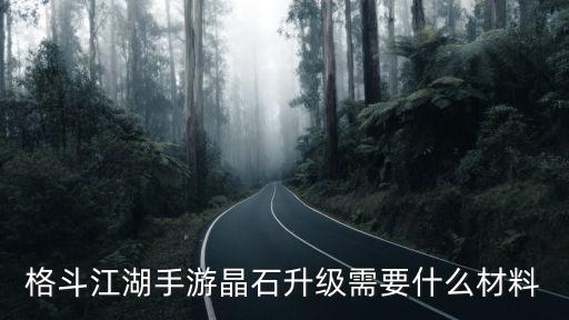 格斗江湖手游晶石升级需要什么材料